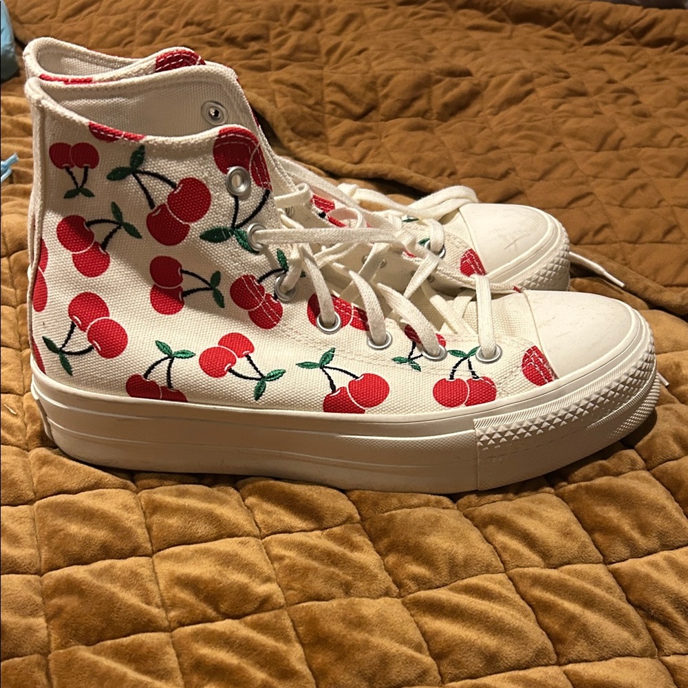 Converse Cream High-Top Sneakers
